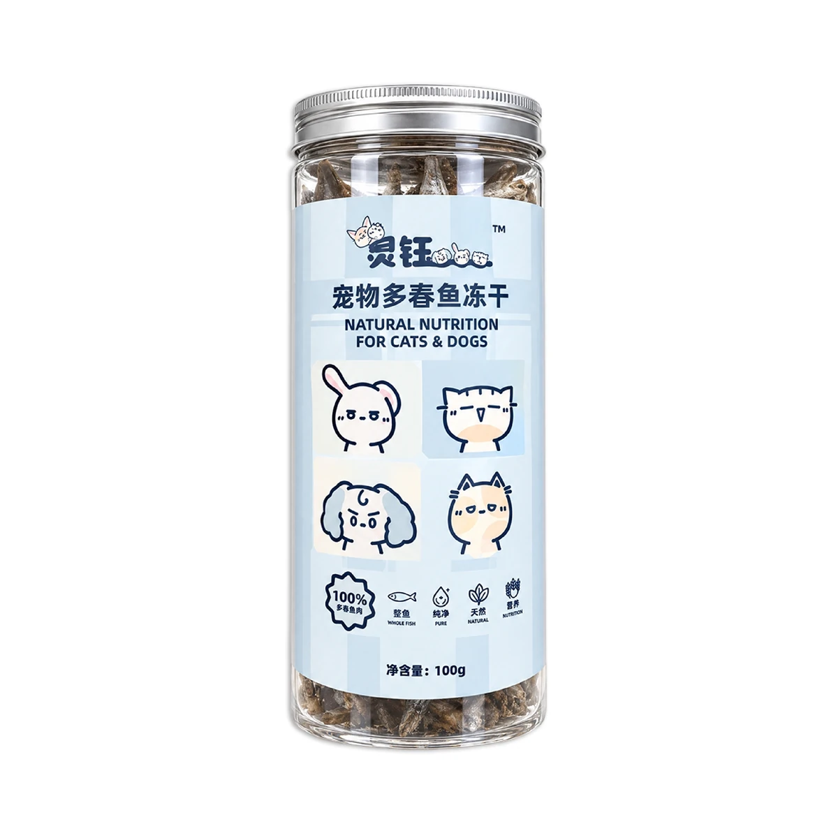 Whole Capelin, 100 g Jar